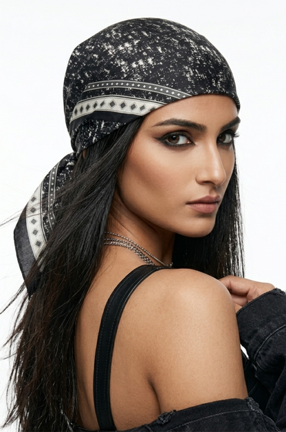Charcoal Distressed Bandana