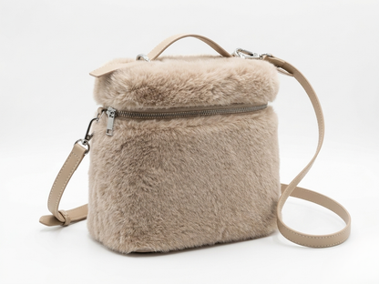 Champagne Plush Vanity Backpack