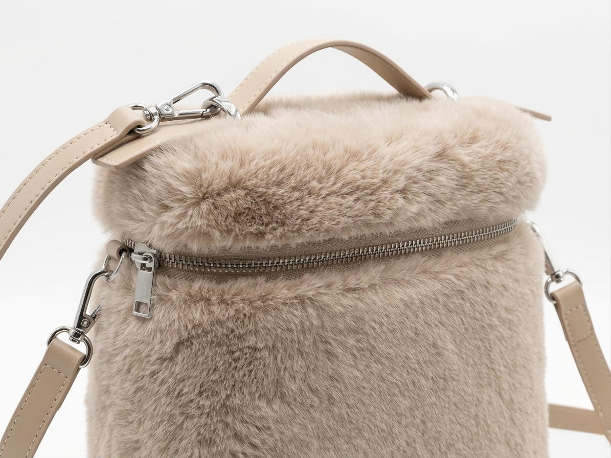 Champagne Plush Vanity Backpack
