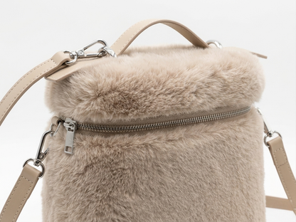 Champagne Plush Vanity Backpack