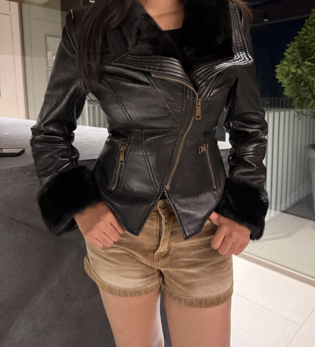 Fur Lined Leather Jacket