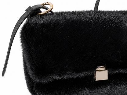 Midnight Plush Faux Fur Crossbody