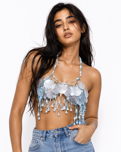 Sequin Disc Bralette