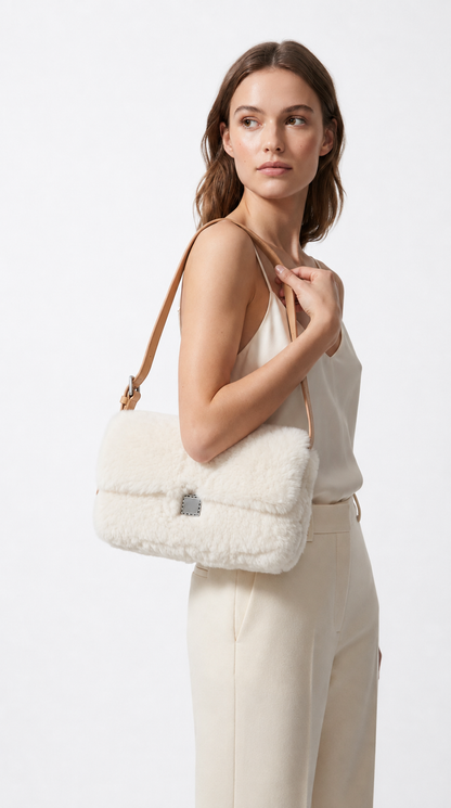 Midnight Plush Faux Fur Purse