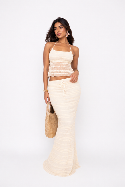 Ivory Textured 2-Piece Set