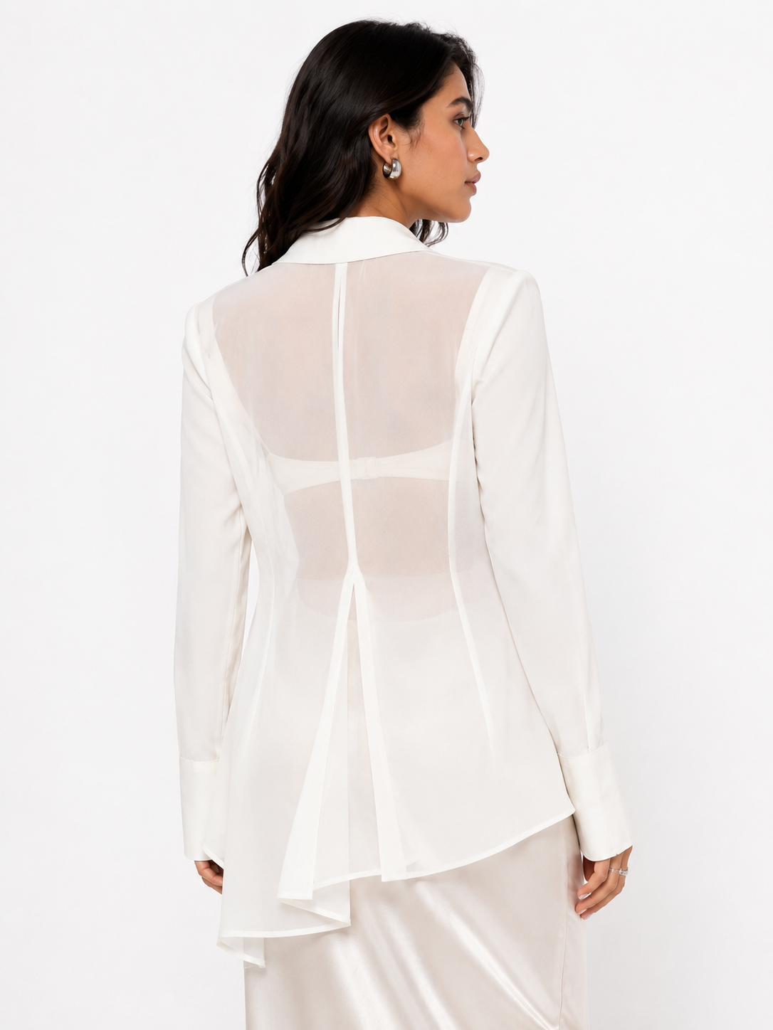 Aura Sheer Tiered Blazer