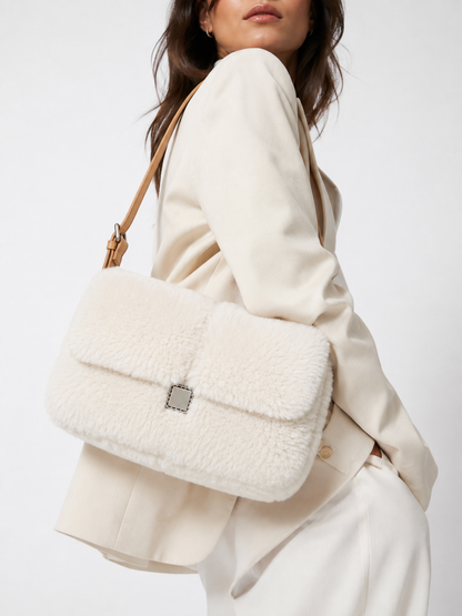 Midnight Plush Faux Fur Purse