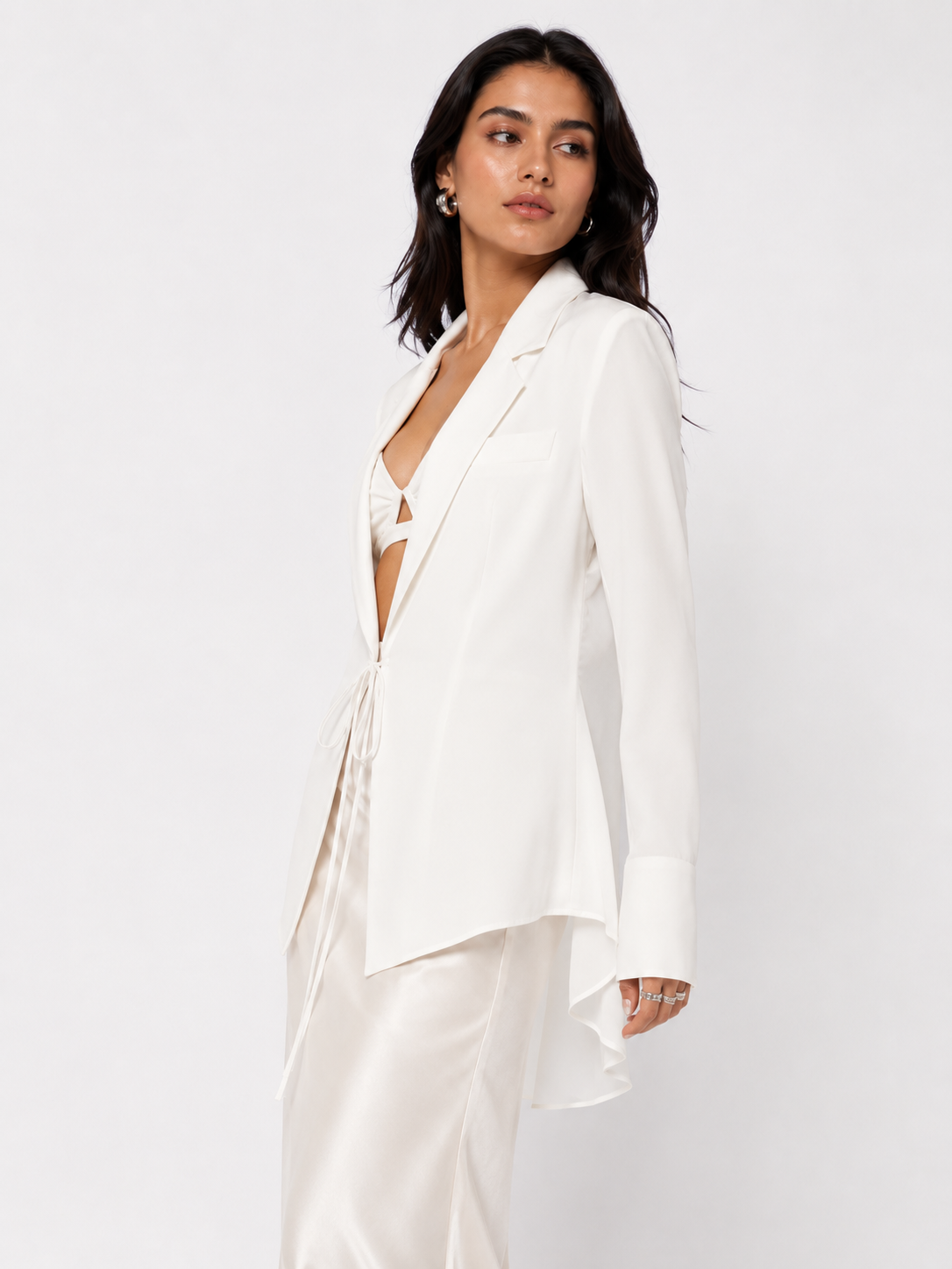 Aura Sheer Tiered Blazer