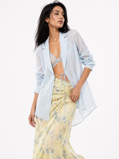 Aura Sheer Tiered Blazer