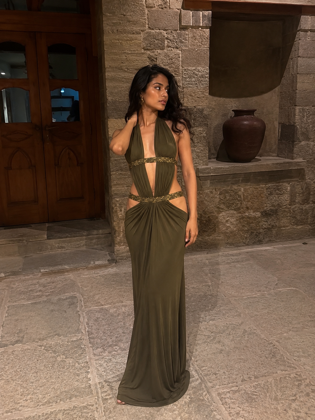 Olive Muse Gown
