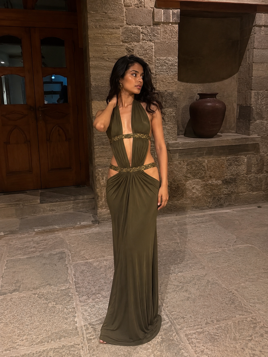 Olive Muse Gown