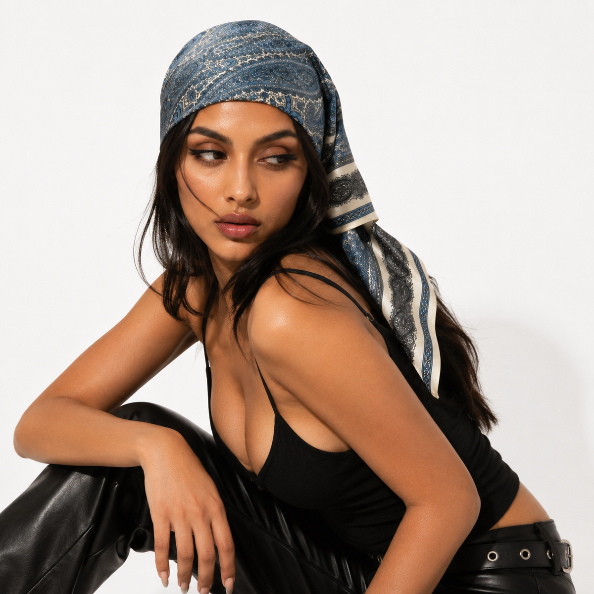 Midnight Paisley Bandana
