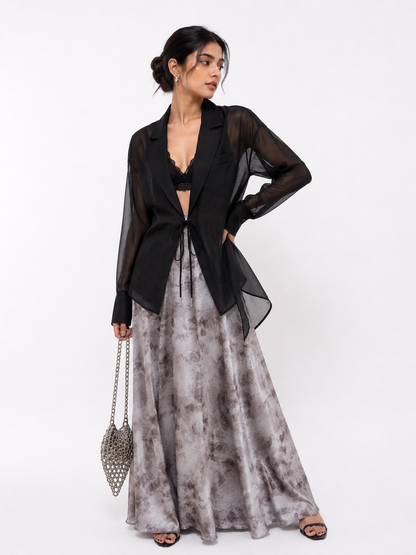 Aura Sheer Tiered Blazer