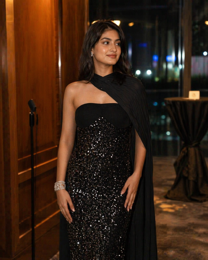 Glittery Strapless Dress
