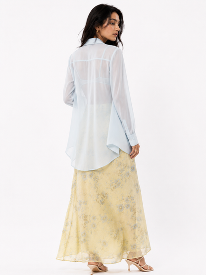 Aura Sheer Tiered Blazer
