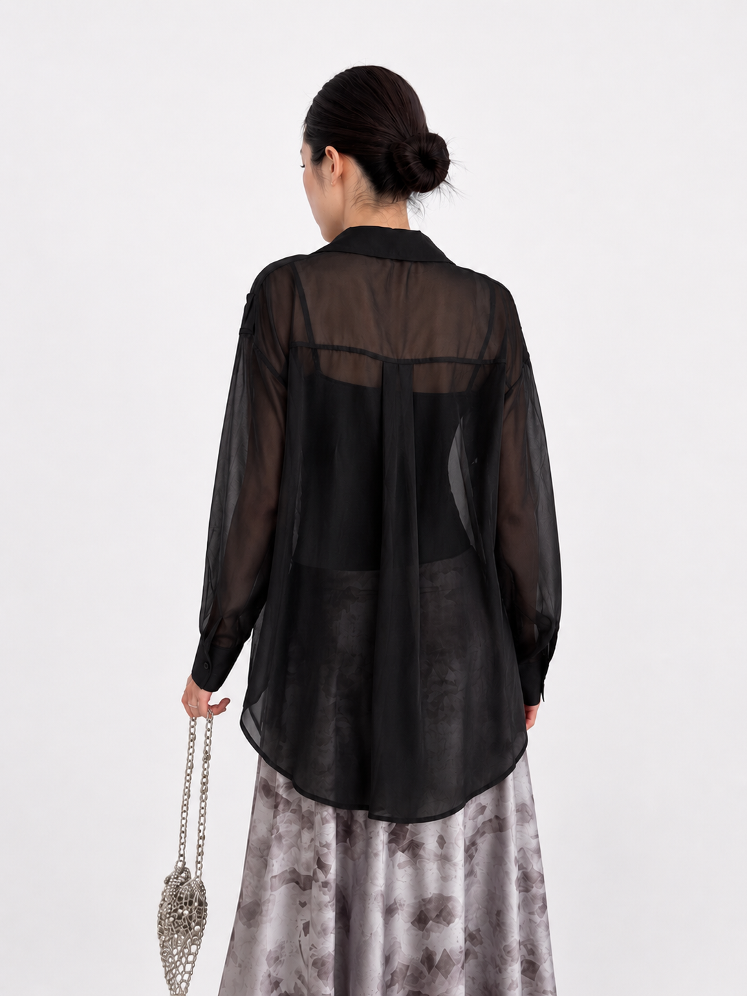 Aura Sheer Tiered Blazer
