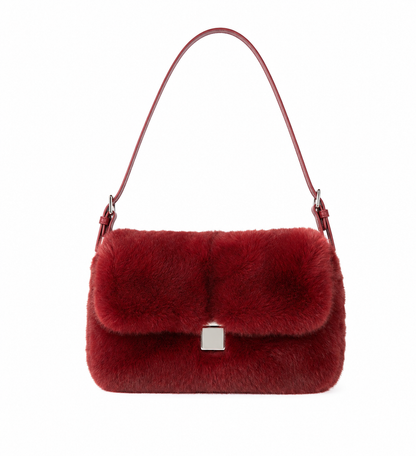 Midnight Plush Faux Fur Purse