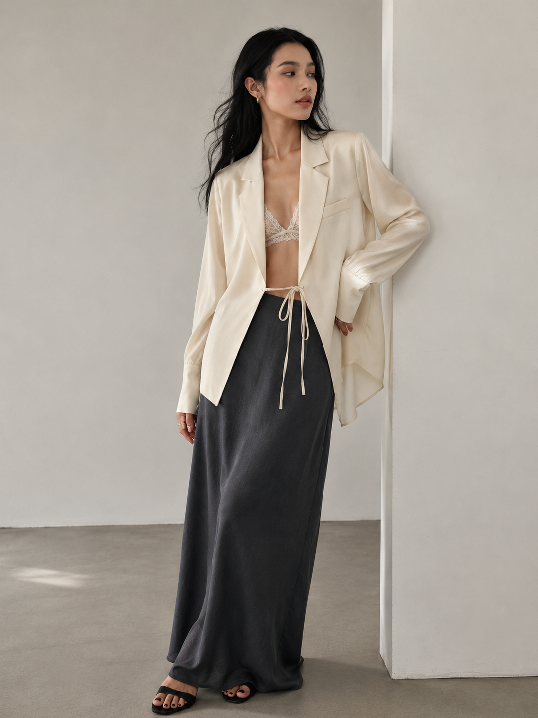 Aura Sheer Tiered Blazer