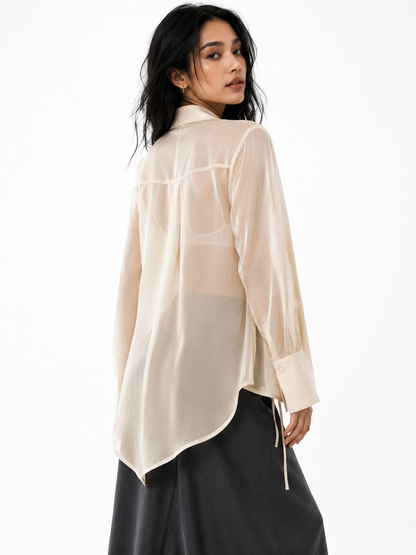 Aura Sheer Tiered Blazer