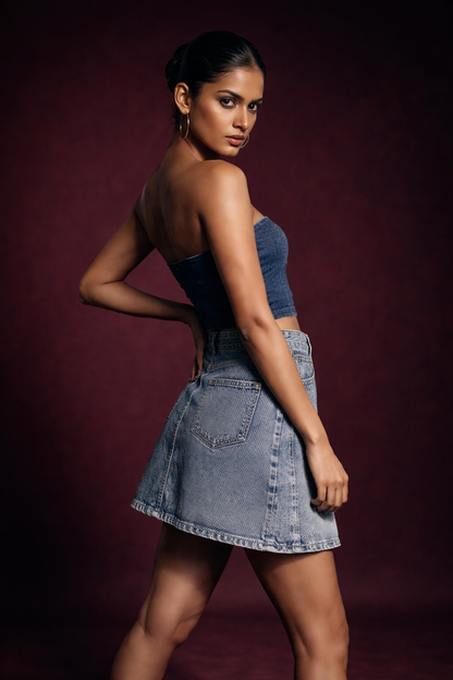 Glazy Denim Skirt
