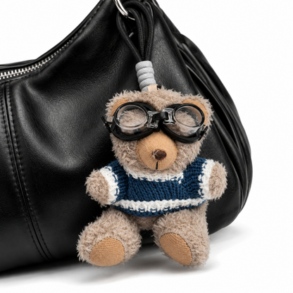 Aviator Pilot Bear Bag Charm