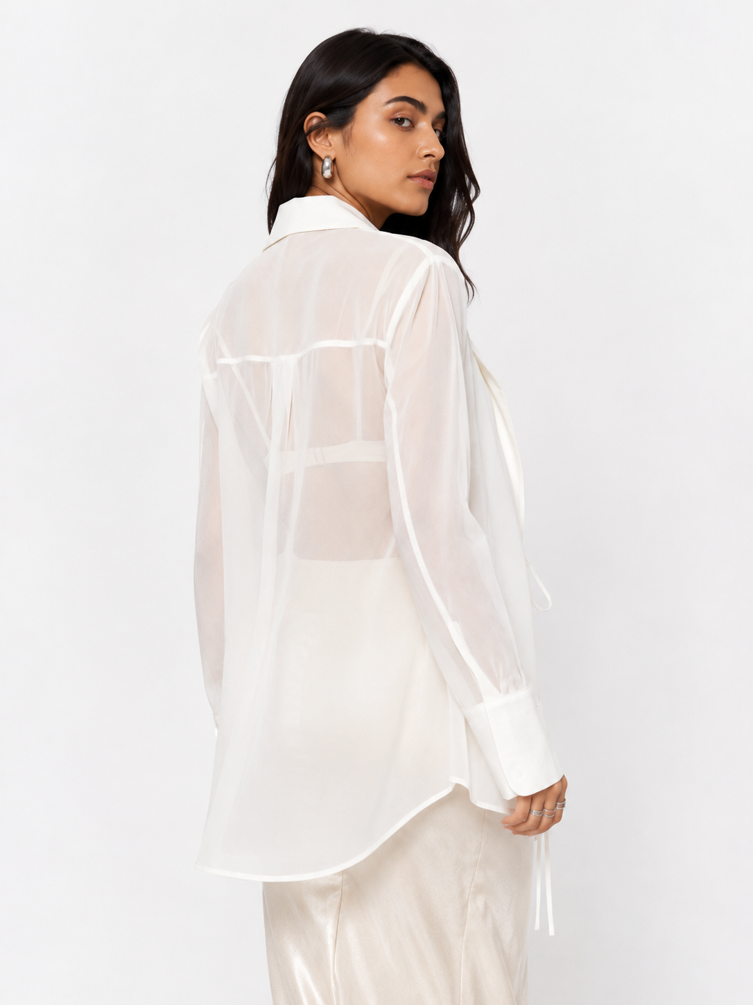 Aura Sheer Tiered Blazer
