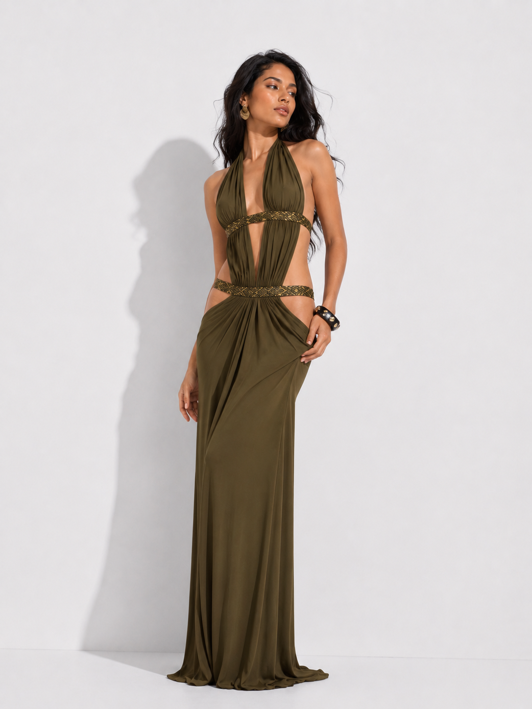 Olive Muse Gown
