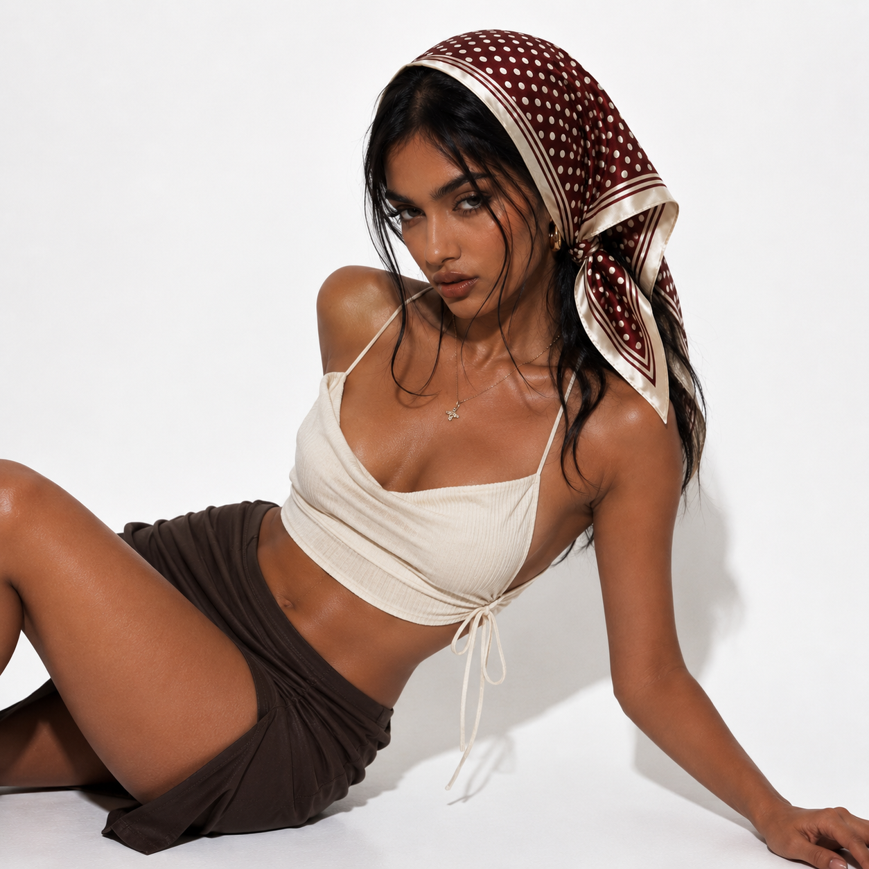 Crimson Polka Muse Bandana