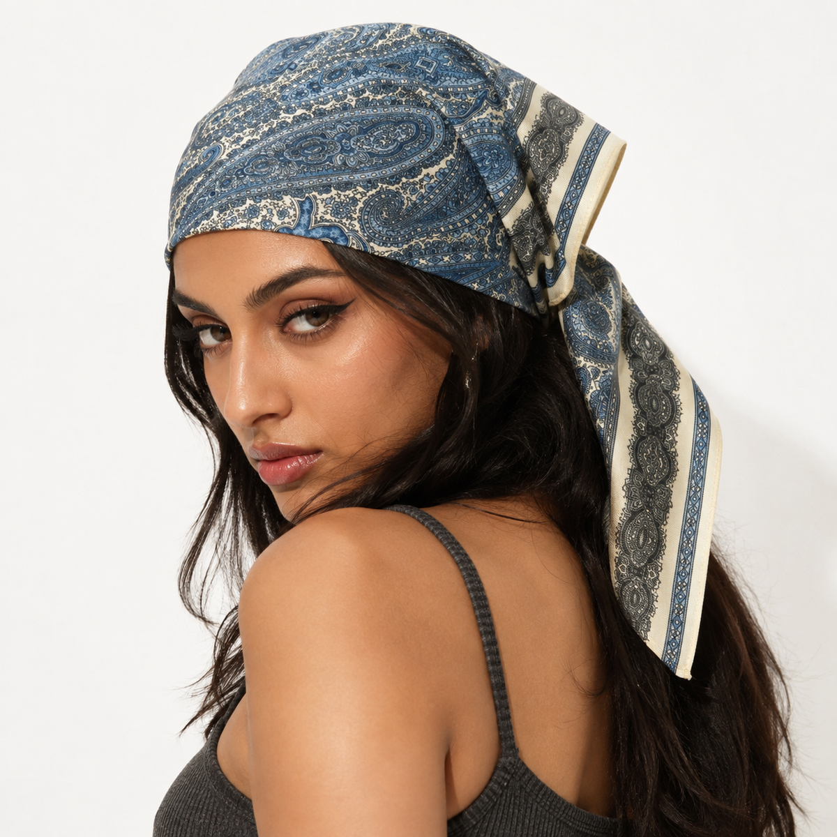 Midnight Paisley Bandana