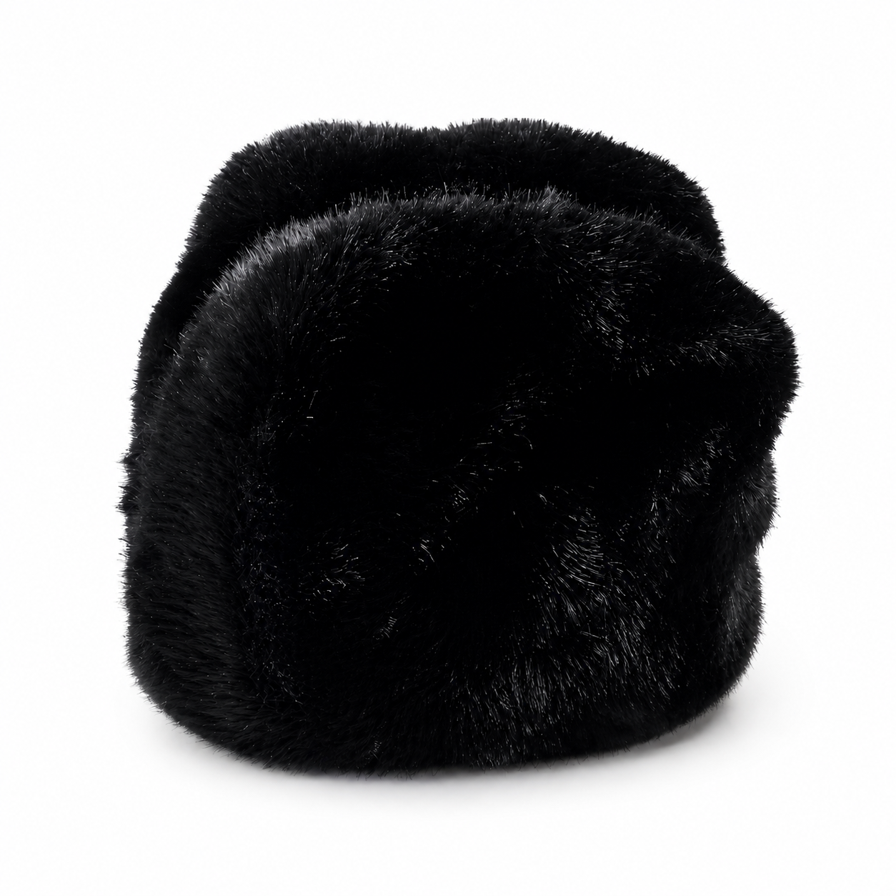 Onyx Luxe Faux Fur Bag
