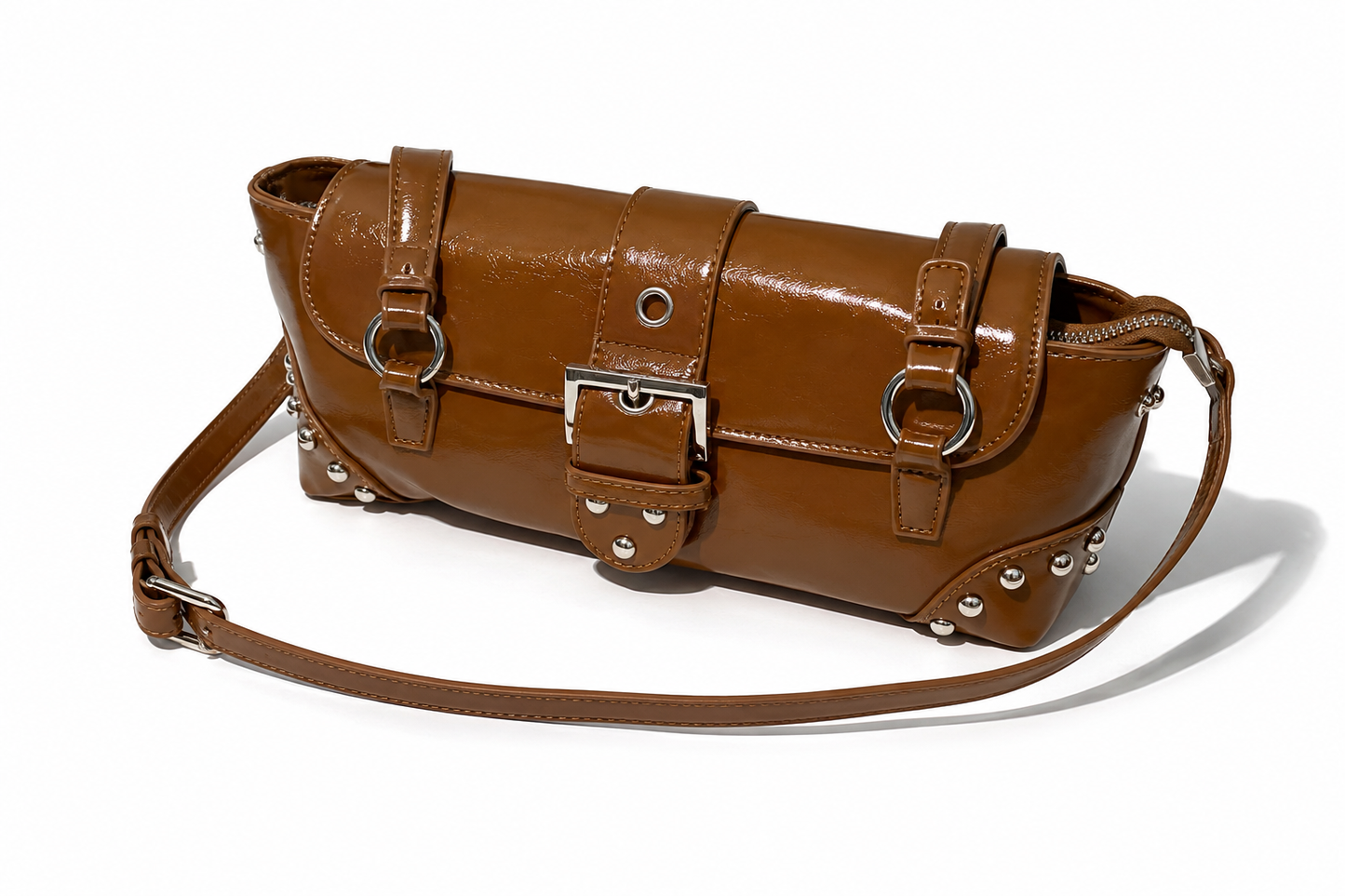 Luna Studded Shoulder Purse