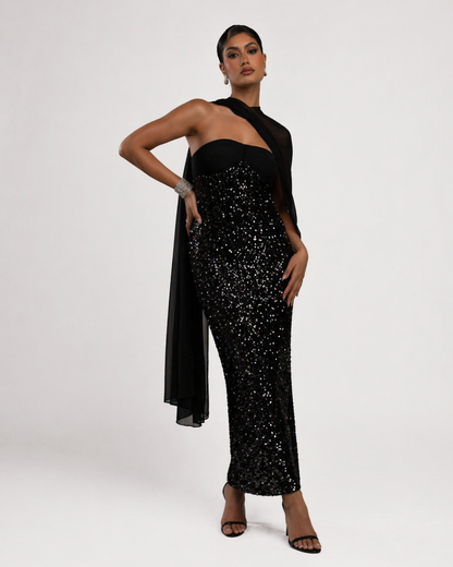 Glittery Strapless Dress