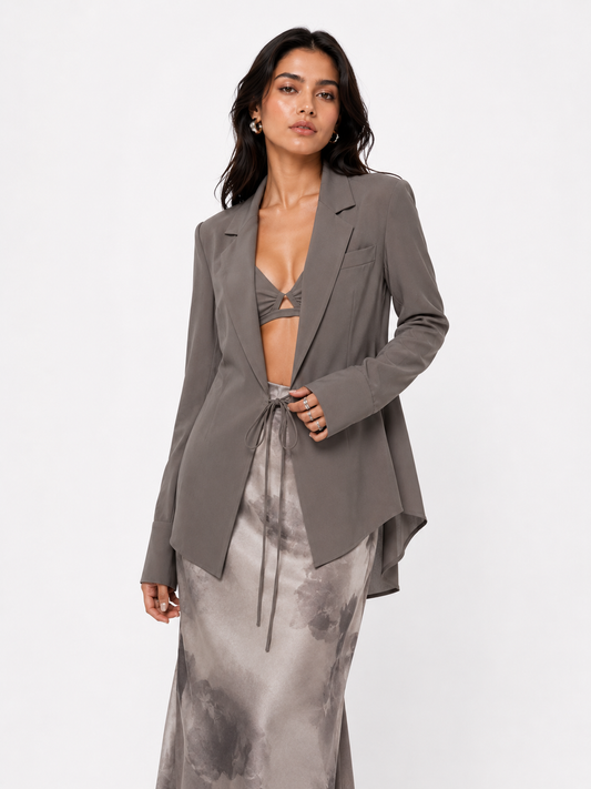 Aura Sheer Tiered Blazer
