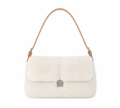 Midnight Plush Faux Fur Purse