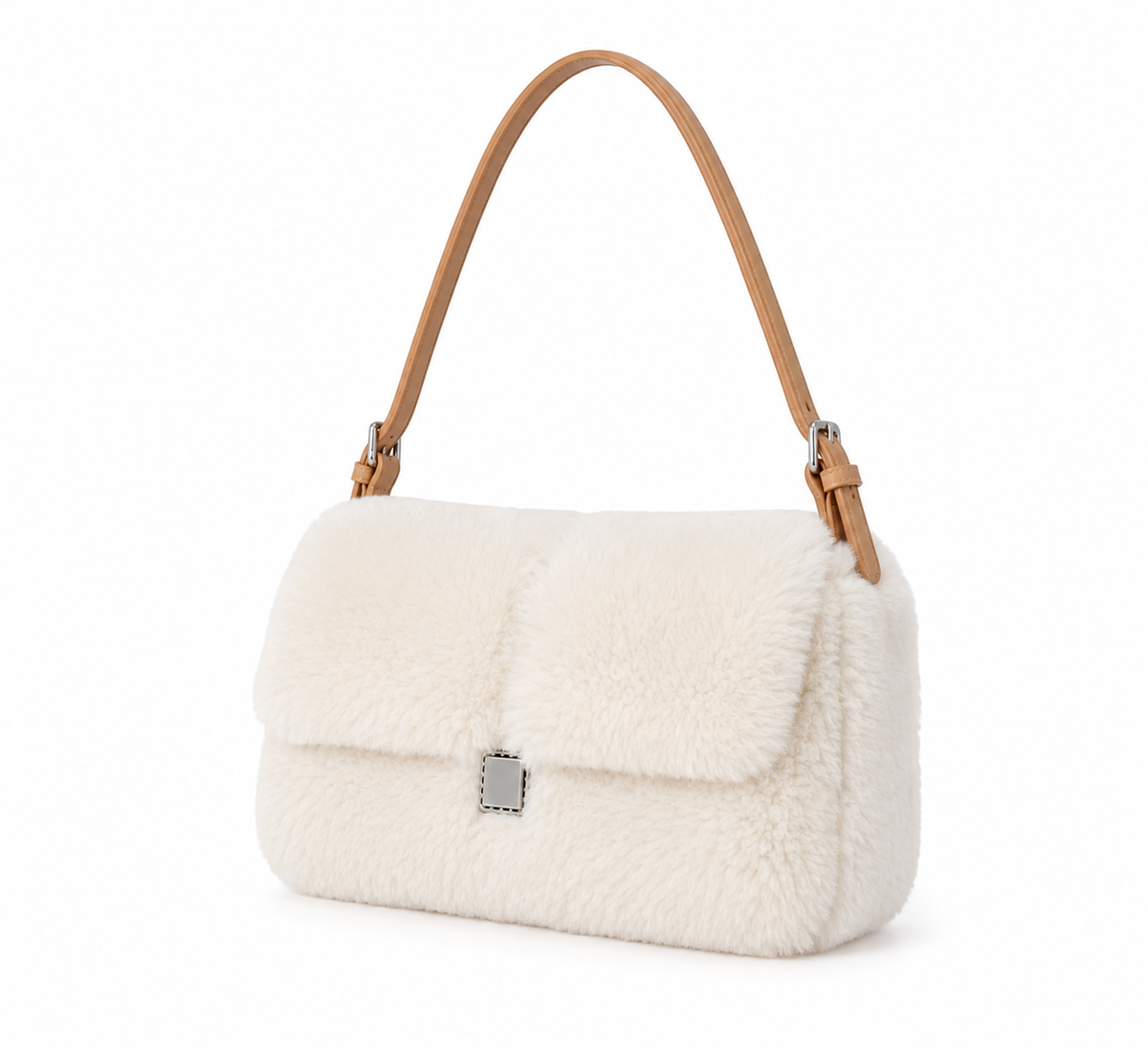 Midnight Plush Faux Fur Purse