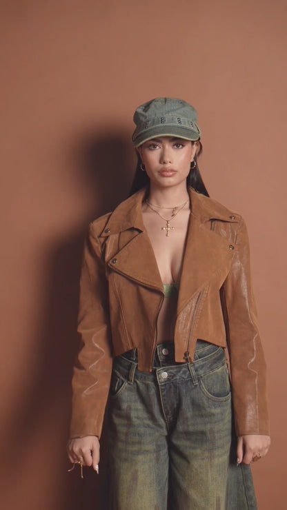 Crop Leather Jacket