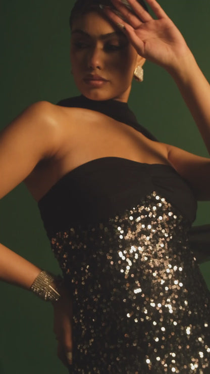 Glittery Strapless Dress